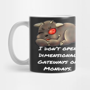 Tiny Terror Zuul Dimensional Monday - Dark Colors Mug